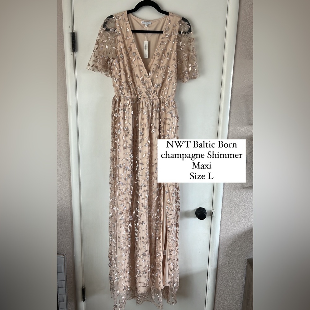 NTW BALTIC BORN - Marseille Embossed Maxi Dress - L